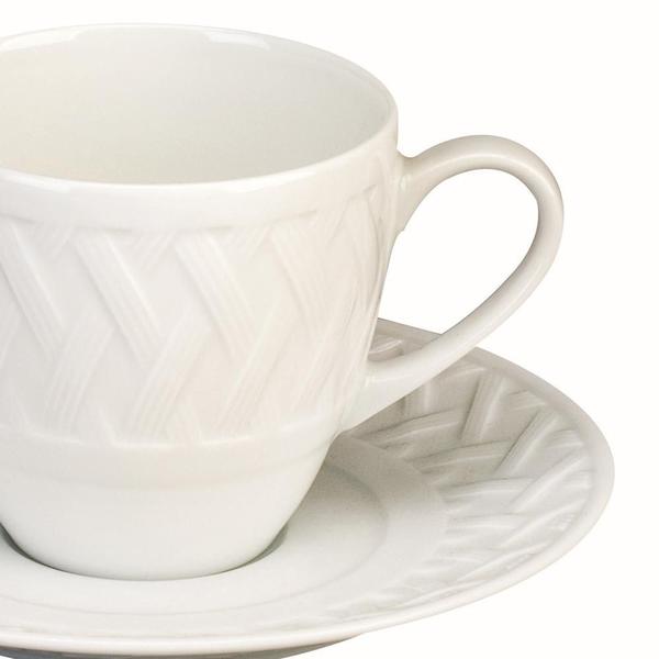 Imagem de Xícara café com pires em porcelana Limoges Lousiane 160ml