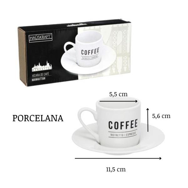 Imagem de Xicara café manhat br 80ml 6pc