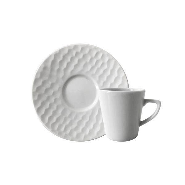 Imagem de Xícara Café Porcelana com Pires 70 ml Ártico Schmidt - SCH 061