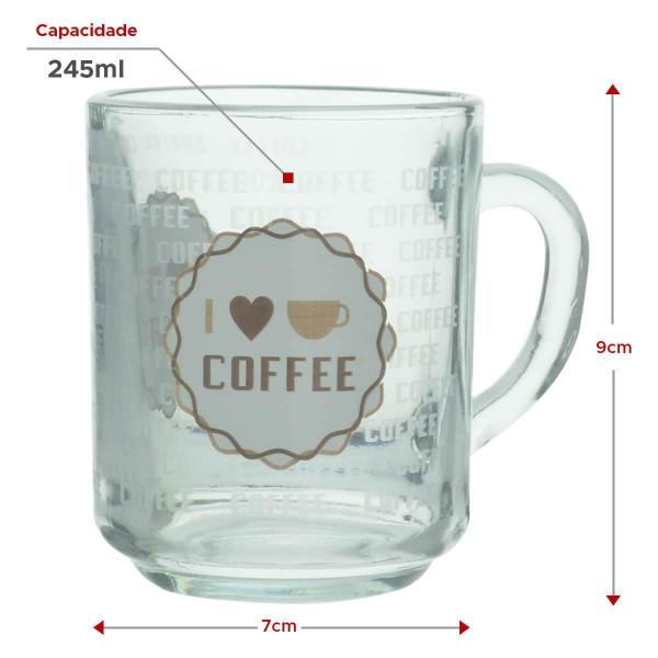 Imagem de Xícara Colorida Fiesta I Love Coffee 245Ml Wincy