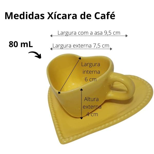 Imagem de Xícara Coração Com Pires Café Confeitaria Cafeteria Padaria