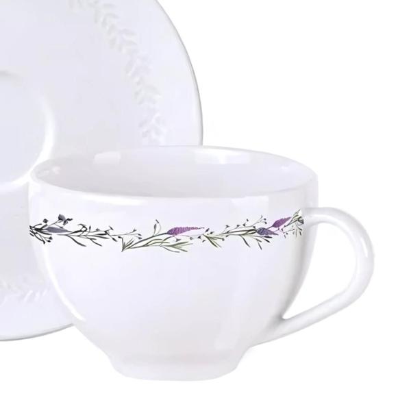 Imagem de Xicara De Café Com Pires 100Ml Porcelana Lilla Tramontina