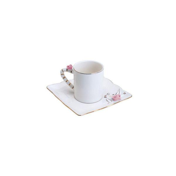 Imagem de Xícara de Café com Pires Porcelana Flower Square 6 peças Wolff 80ml