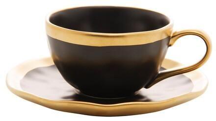 Imagem de XICARA DE CAFE DE PORCELANA PRETO E DOURADO DUBAI 90ml WOLFF