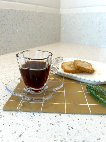 Xícara de café de vidro com pires Butterfly 80 ml - Wolff - Rojemac Imagem de Xícara de café de vidro com pires Butterfly 80 ml - Wolff