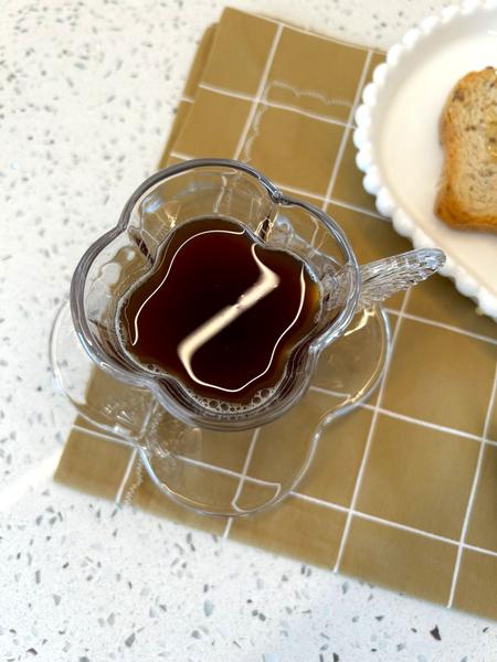Xícara de café de vidro com pires Butterfly 80 ml - Wolff - Rojemac Imagem de Xícara de café de vidro com pires Butterfly 80 ml - Wolff