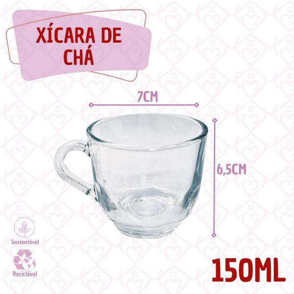 Imagem de Xicara De Cha 150ML Pequeno Vidro Resistente Mesa Posta - 18 UN