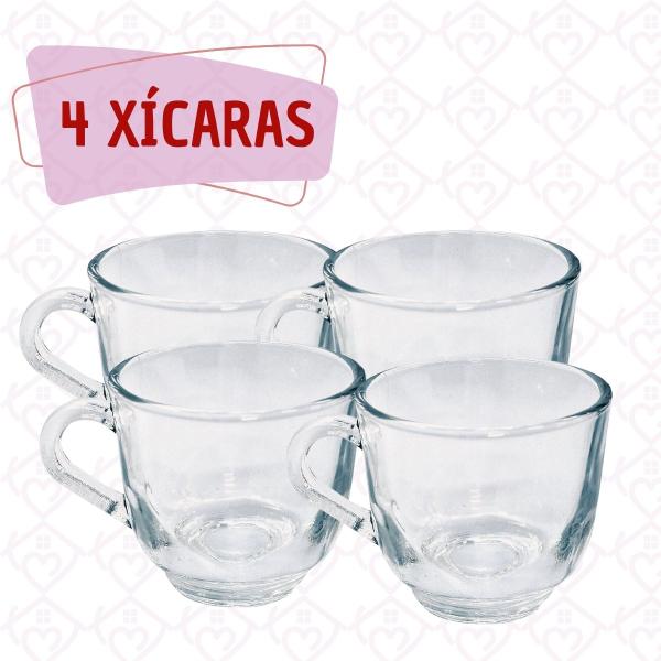 Imagem de Xicara De Cha 150ML Pequeno Vidro Resistente Mesa Posta - 4 UN