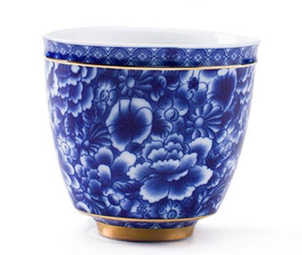 Imagem de Xícara de chá Wokex Chinese Jingdezhen Porcelana Azul e Branca 12