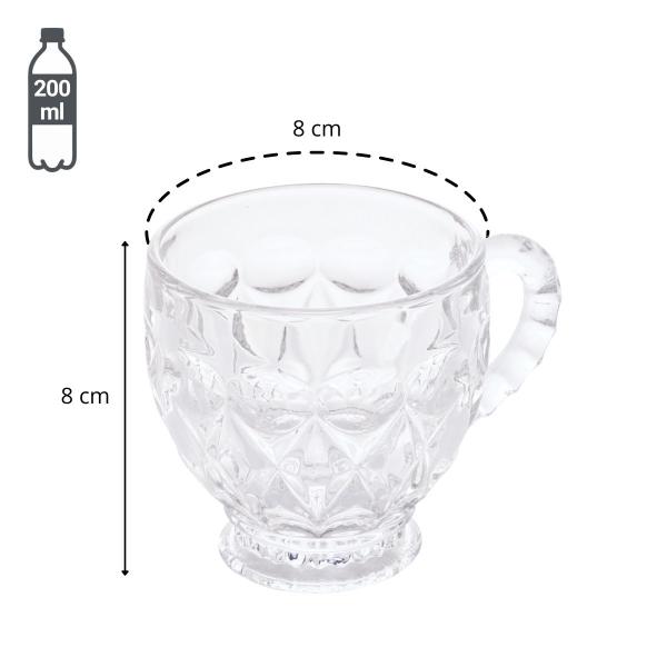 Imagem de Xícara de Cristal Lile Transparente para Chá e Café 200ml - Wp Connect