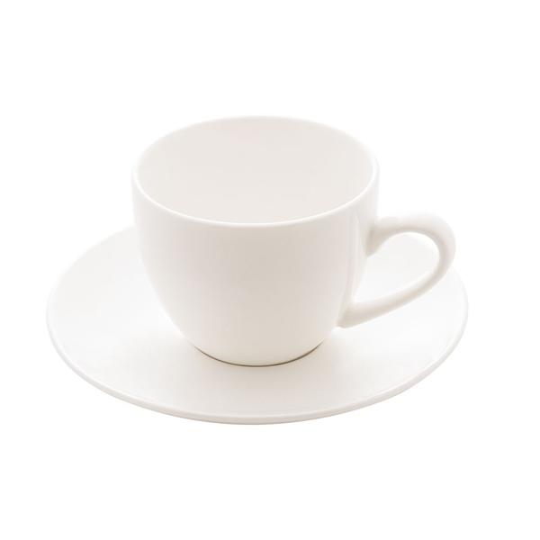 Imagem de Xícara Para Café Com Pires de Porcelana Clean 100ml Lyor