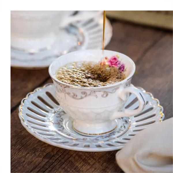 Xicara para Cafe Mon Chéri 6un Porcelana New Bone 80ml lHermitage