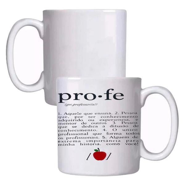 Imagem de Xícaras caneca Café Chá Porcelana 300 Ml louça personalizada 1 unidade -Dia Dos Professores