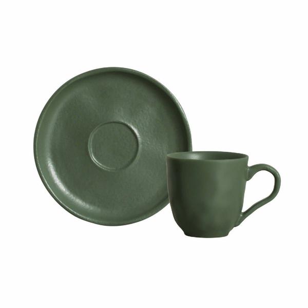 Imagem de Xícaras de Café Bio Stoneware Leaf Porto Brasil 6 Unid