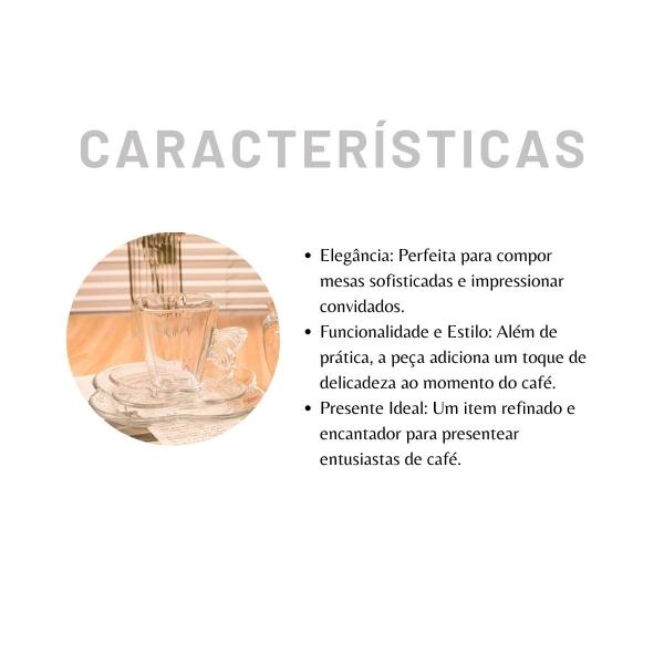 Imagem de Xicaras de cafe com pires butterfly 80ml wolff 