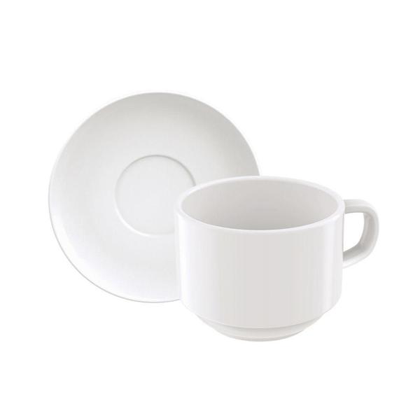 Imagem de Xícaras de Chá Tramontina Paola Porcelana 240ml (2Pçs)