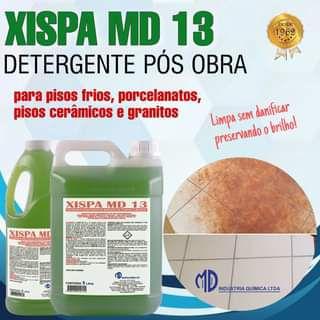 Imagem de Xispa md 13 - detergente removedor resíduos cimento e rejunte pós obra - md - 2 litros