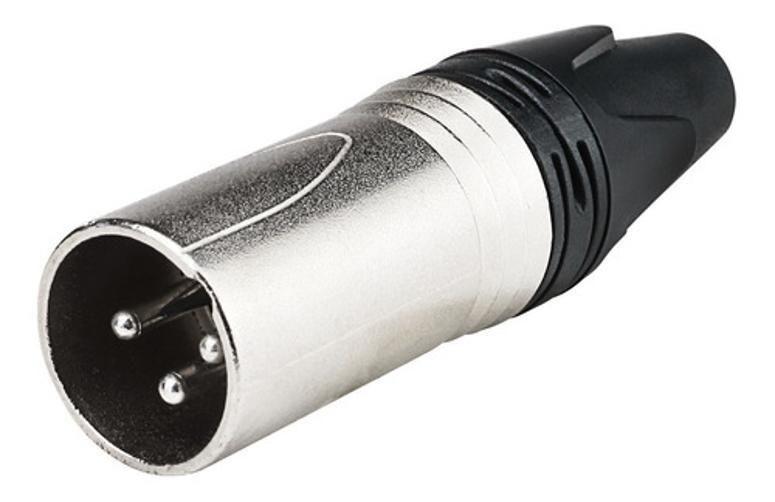 Imagem de Xlr Macho 3 Pinos Luminos Niquelado Resistente Tipo Neutrik