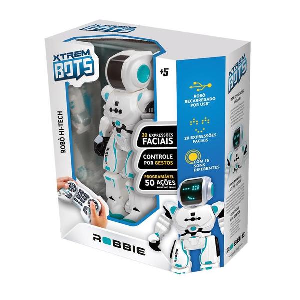 Imagem de Xtrem Bots Robô Hi-Tech Robbie Controle Remoto Fun F00235