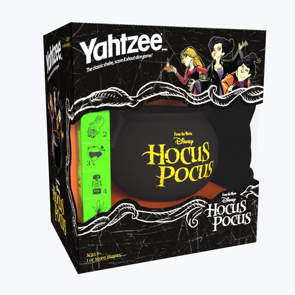 Imagem de YAHTZEE: Disney Hocus Pocus  Taça de Dados Caldron da Bruxa Colecionável  Clássico jogo de dados familiares baseado em  de filmes da Disney Ótimo para o Family Game Night  Disney Game & Merchandise oficialmente licenciado