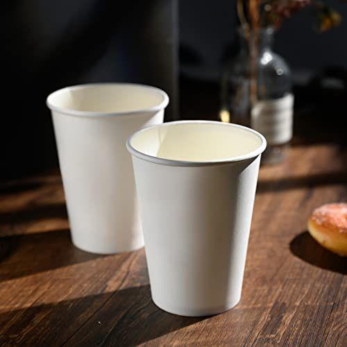 Imagem de YEEHAW Coffee Cups 12 oz 500 pack, Copos de papel descartáveis brancos, To Go Hot Cups for Coffee , Hot Liquid, Chocolate, Suco, Chá, Quente / Frio Beber Copo de Bebidas, Ideal para Cafés, Bistrôs, Empresas