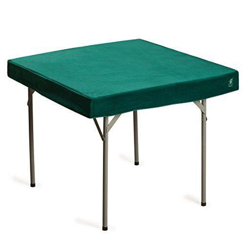 Imagem de Yellow Mountain Imports Professional Grade Green Square Table Cover para jogos de cartas, Mahjong, jogos de tabuleiro, jogos de dados e muito mais - 34 x 34 polegadas (somente capa de mesa)