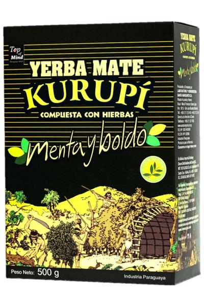 Yerba mate kurupi - menta e boldo - caixa com 12 und 500 grs Imagem de Yerba mate kurupi - menta e boldo - caixa com 12 und 500 grs