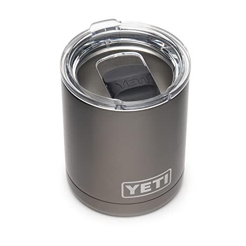 Imagem de YETI Rambler 10 oz Lowball, isolado a vácuo, aço inoxidável com tampa MagSlider, grafite