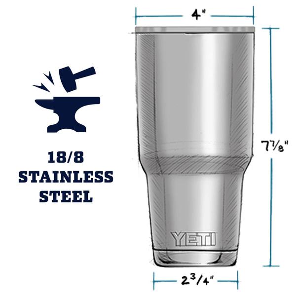 Imagem de YETI Rambler 30 oz Tumbler, Aço Inoxidável, Vácuo Isolado com Tampa MagSlider, Cinza granito