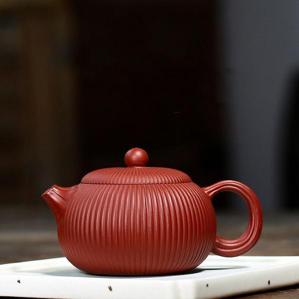 Imagem de Yixing Classic Tea Pot Purple Clay Striped Filter Teapot Beauty Kettle Raw Ore Handmade Teaware Personalizado Presentes  Bules