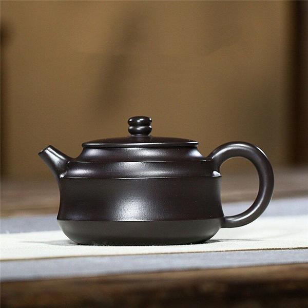 Imagem de Yixing Tea Pot Purple Clay Filter Bules Handmade Raw Ore Black Mud Beauty Kettle Personalizado Puer Black Tea 220ml Bules