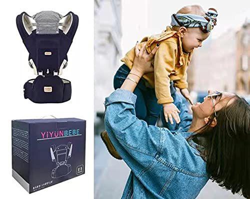 Imagem de YIYUNBEBE Baby Carrier Recém-nascidos para bebê baby holder mochila baby carriers frente e para trás para carregar azul escuro