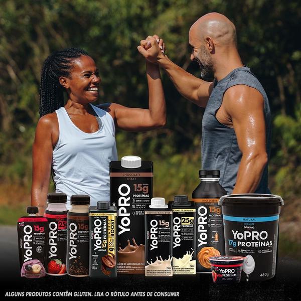 Yopro Bebida Láctea com Morango 15g de proteínas 250ml Imagem de Yopro Bebida Láctea com Morango 15g de proteínas 250ml