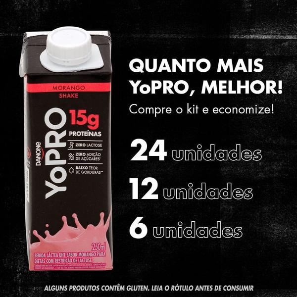 Yopro Bebida Láctea com Morango 15g de proteínas 250ml Imagem de Yopro Bebida Láctea com Morango 15g de proteínas 250ml
