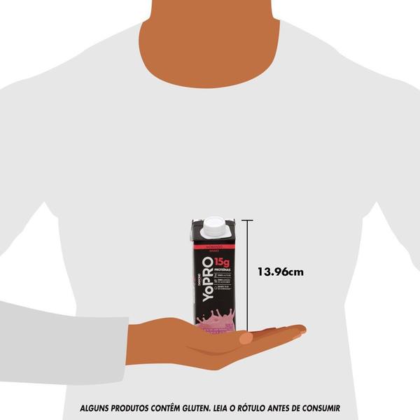 Yopro Bebida Láctea com Morango 15g de proteínas 250ml Imagem de Yopro Bebida Láctea com Morango 15g de proteínas 250ml