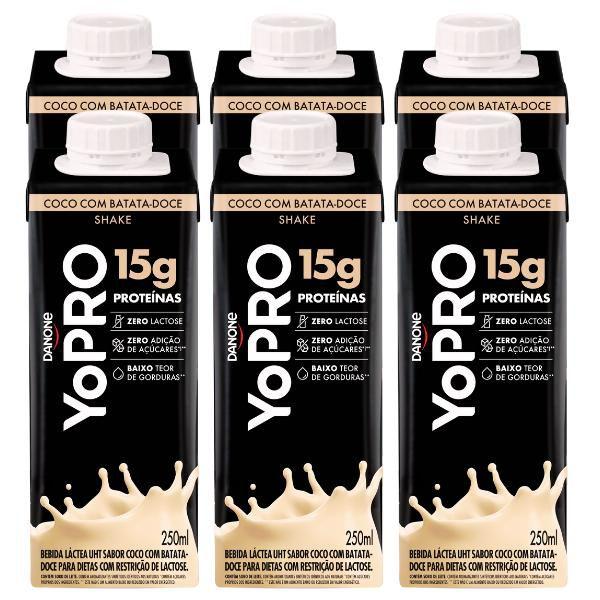 Imagem de Yopro Danone Whey 15g Bebida Láctea Vários Sabores Kit 6x250ml