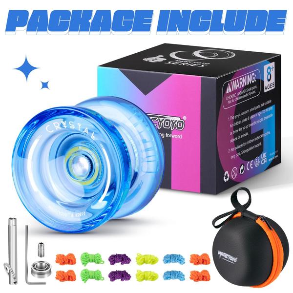 Imagem de Yoyo MAGICYOYO K2 Crystal Blue com 12 cordas e bolsa Yo Yo