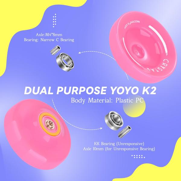 Yoyo MAGICYOYO K2 Plus Crystal Responsive para crianças rosa