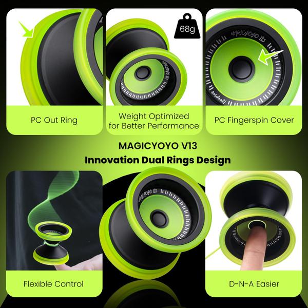 Yoyo MAGICYOYO V13 DEEPSPIN Bi-Material para crianças e adultos