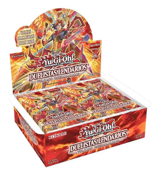 Imagem de Yugioh Box Booster Duelistas Lendários Vulcano Queima Almas