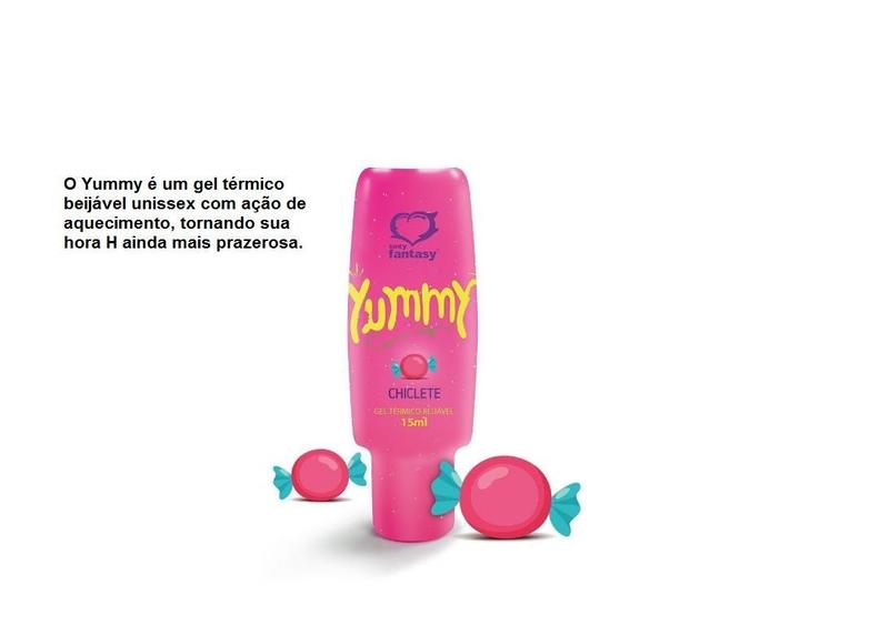 Yummy Gel Térmico Beijável 15ml Chiclete - Gel para Sexo