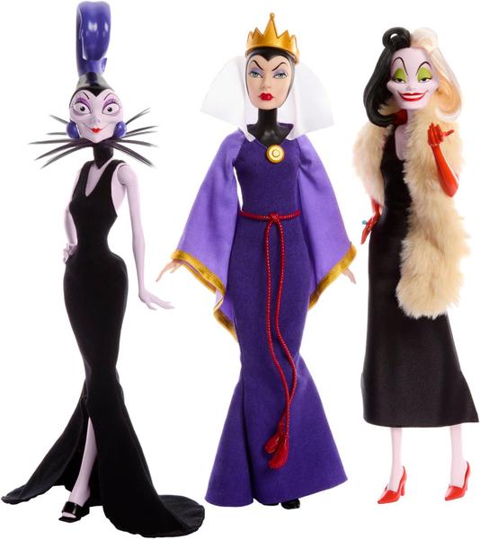 Imagem de Yzma Cruella De Vil e Rainha Má Disney Villains Mattel HRF56