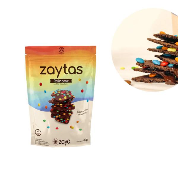 Zaytas Rainbow Lascas Crocrantes Sem Gluten Vegano 80g - Zaya Flour Imagem de Zaytas Rainbow Lascas Crocrantes Sem Gluten Vegano 80g