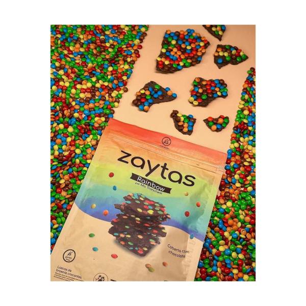 Zaytas Rainbow Lascas Crocrantes Sem Gluten Vegano 80g - Zaya Flour Imagem de Zaytas Rainbow Lascas Crocrantes Sem Gluten Vegano 80g