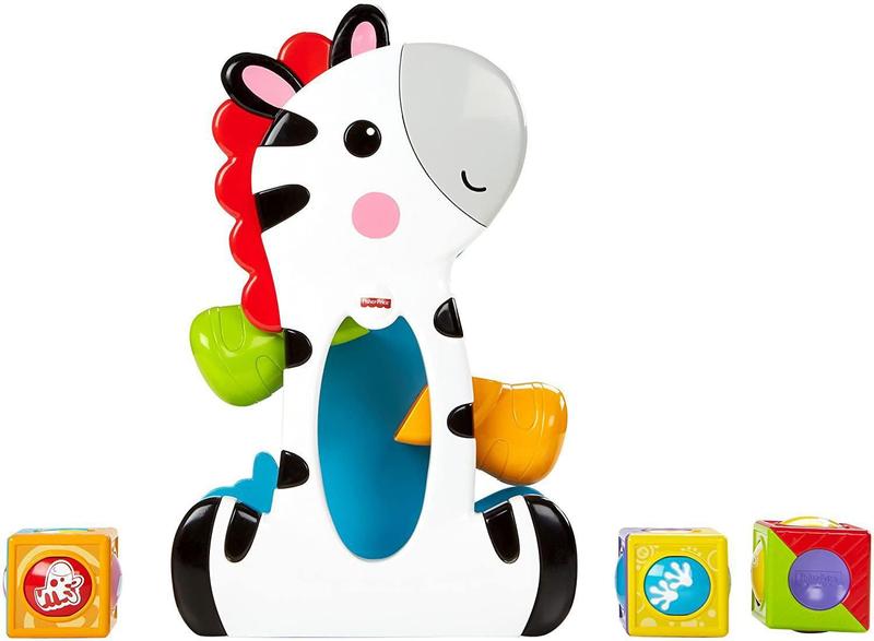 Zebra Blocos Surpresa Branco Fisher Price - Mattel Imagem de Zebra Blocos Surpresa Branco Fisher Price