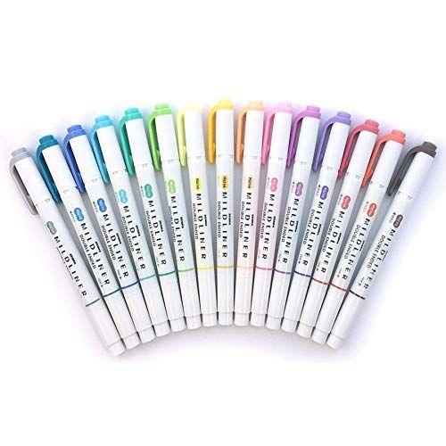 Zebra Pen - Conjunto de Marca-Texto Mildliner com Ponta Dupla - 15 Unidades Imagem de Zebra Pen - Conjunto de Marca-Texto Mildliner com Ponta Dupla - 15 Unidades