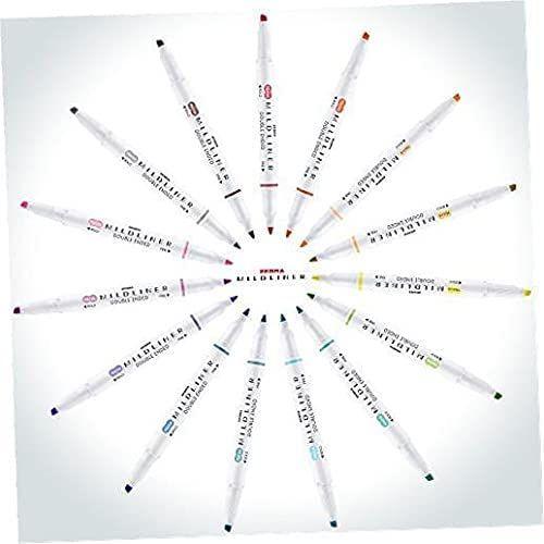 Zebra Pen - Conjunto de Marca-Texto Mildliner com Ponta Dupla - 15 Unidades Imagem de Zebra Pen - Conjunto de Marca-Texto Mildliner com Ponta Dupla - 15 Unidades