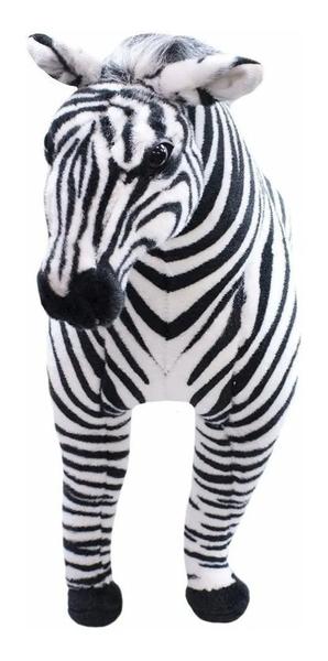 Imagem de Zebra Realista Em Pé 75cm - Pelúcia