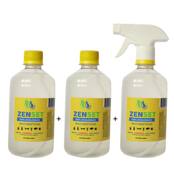 Imagem de ZenSet 100% Ecológico Contra Insetos Kit 3 Frascos 500ml