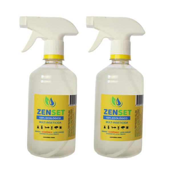 Imagem de Zenset 100% Ecológico Inseticida Contra Insetos Kit 2 Frascos 500ml